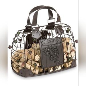 Handbag Cork Cage Metal Home Decor